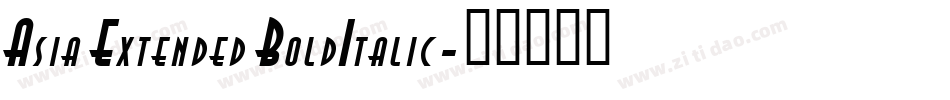 Asia Extended BoldItalic字体转换